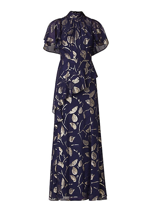 Chic Leafy Maxi Dress