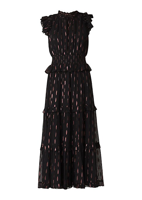 Metallic Dot Ruffle Dress