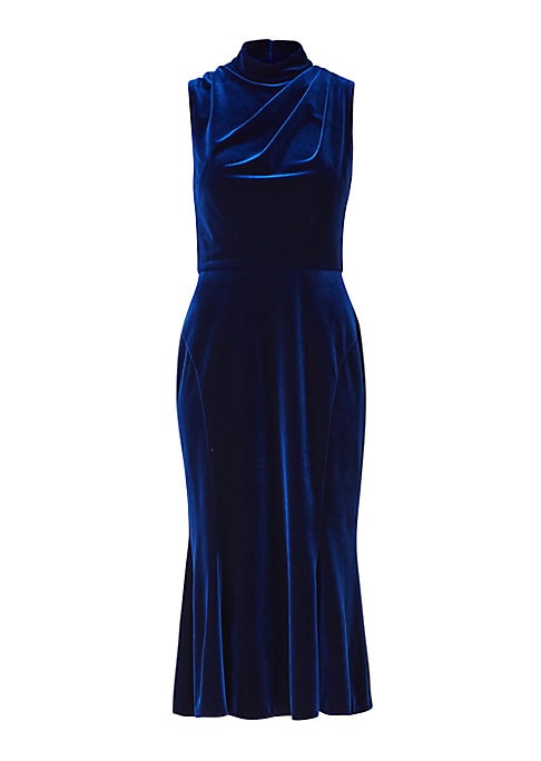 Velvet Elegance Midi Dress