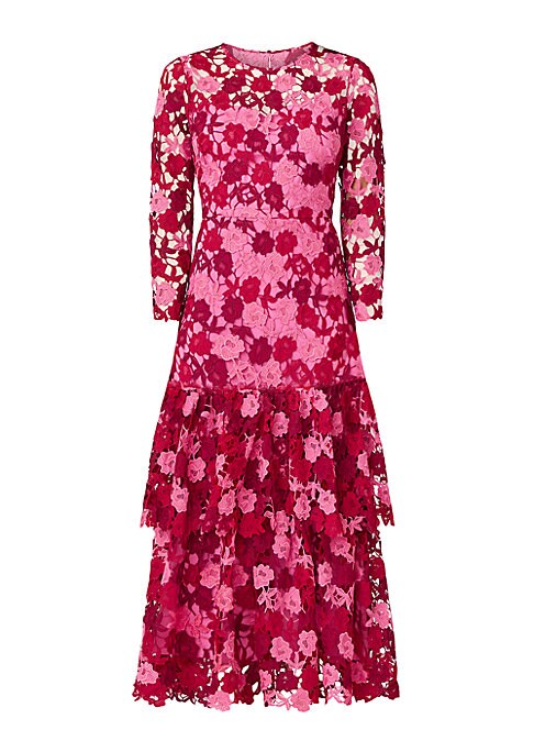 Floral Ruffle Lace Dress
