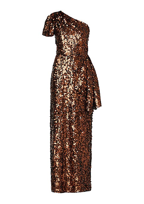 Glamorous Asymmetric Evening Gown