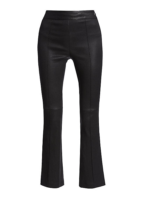 Chic Flare Leather Trousers