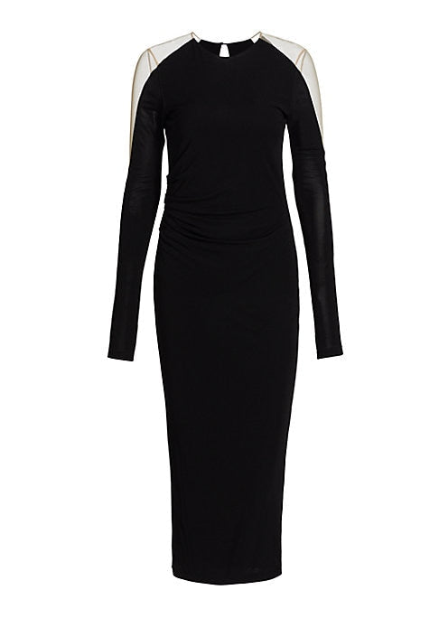 Sheer Elegance Midi Dress