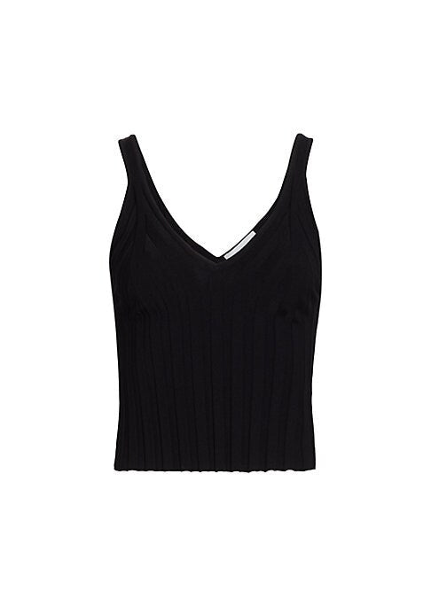 V-Neck Ribbed Crop Top