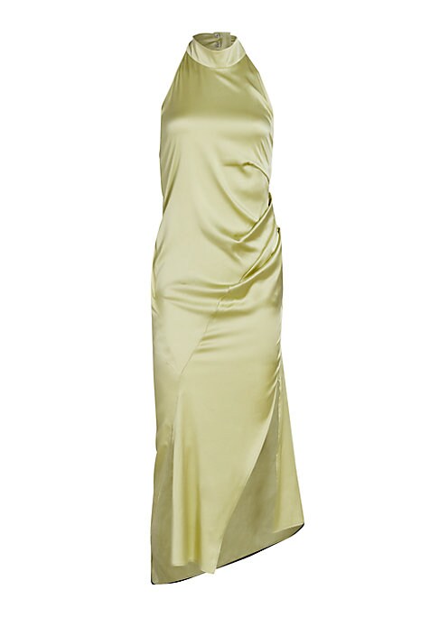 Elegant Silk Halter Dress