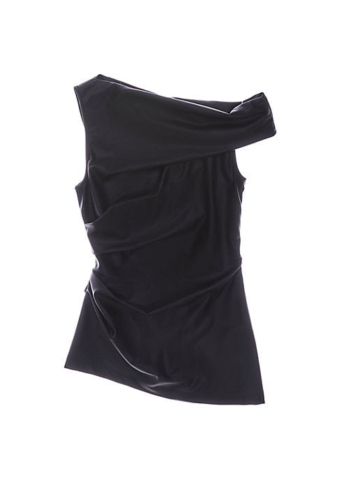 Draped One-Shoulder Top