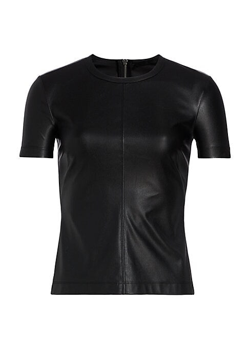 Chic Faux Leather Tee