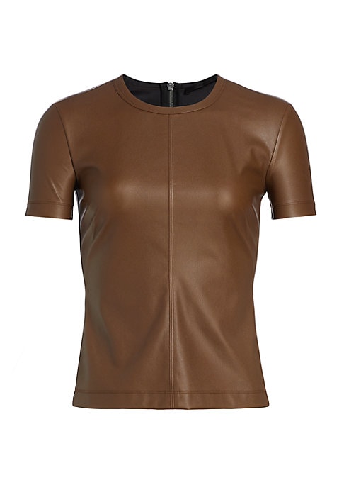 Chic Faux Leather Tee