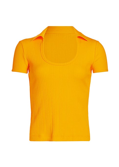 Sleek Knit Polo Top
