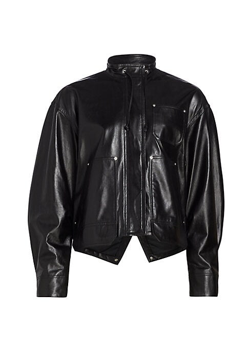 Luxe Leather Bomber Jacket