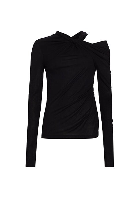 Twisted Neck Long Sleeve Top
