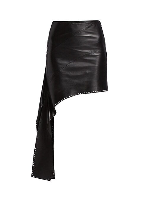 Edgy Leather Wrap Skirt