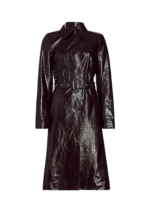 Glossy Trench Elegance
