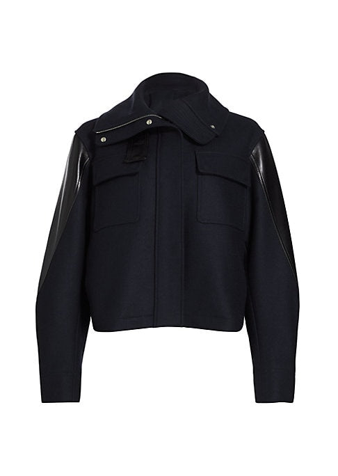 Chic Wool-Crop Jacket
