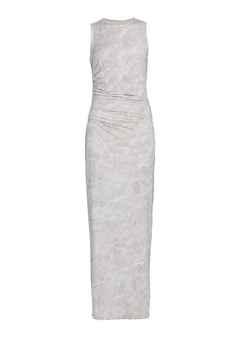 Crackled Tie-Dye Maxi Dress