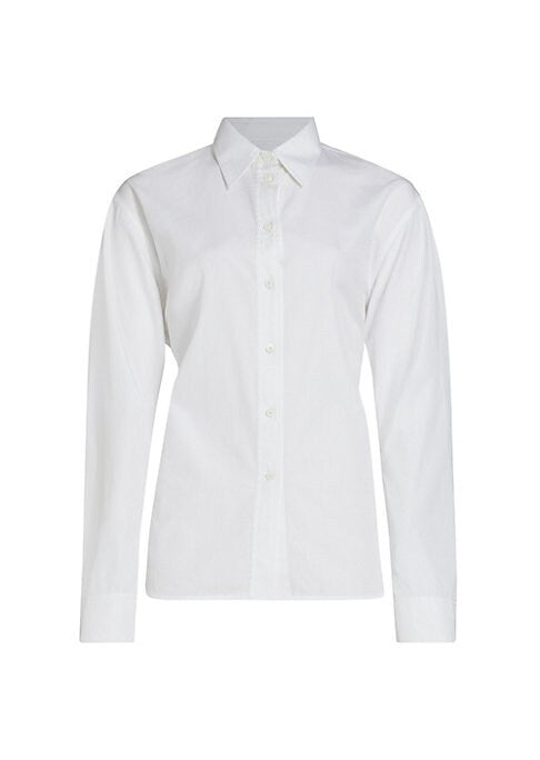 Crisp Cotton Belted Blouse