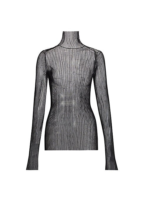 Chic Sheer Pleat Top