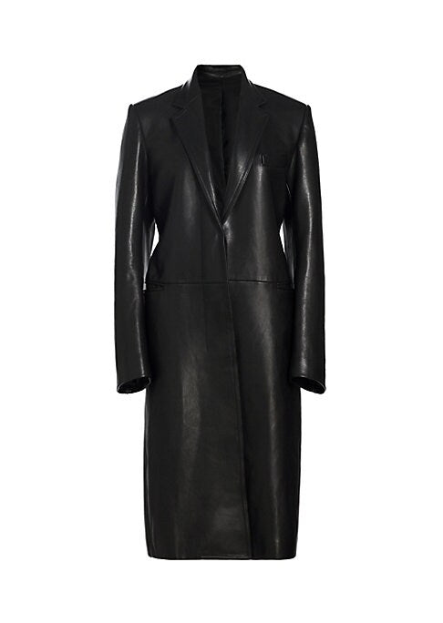 Sleek Lamb Leather Coat