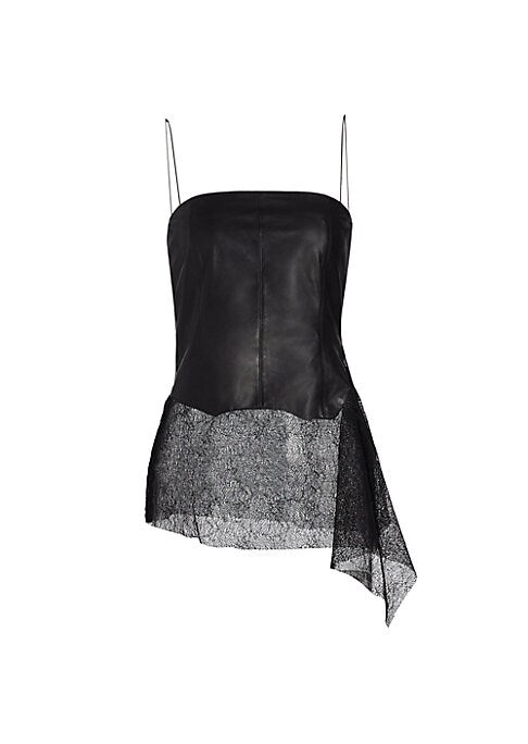 Luxe Lace Leather Top