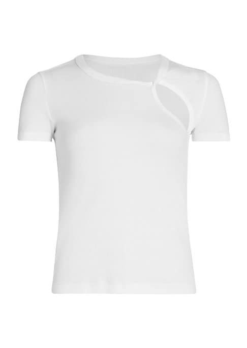 Slash Neck Cotton Tee