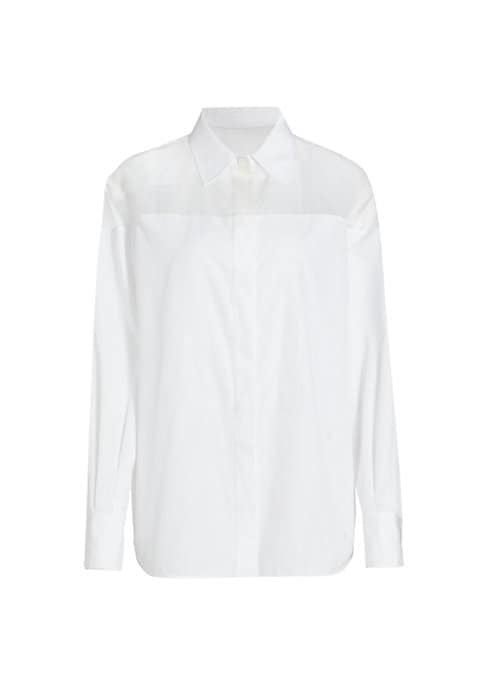 Sheer Yoke Classic Shirt