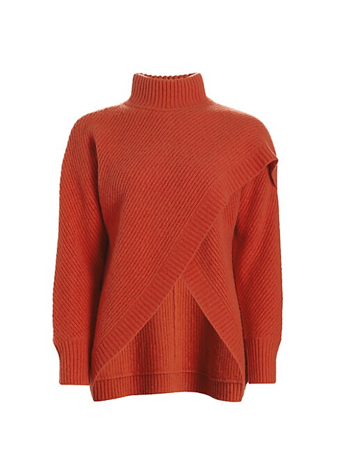 Draped Cashmere Turtleneck