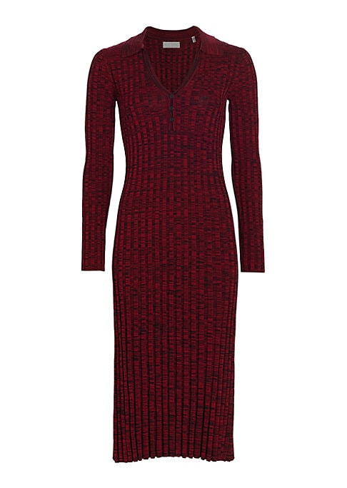 Chic Ribbed Polo Dress