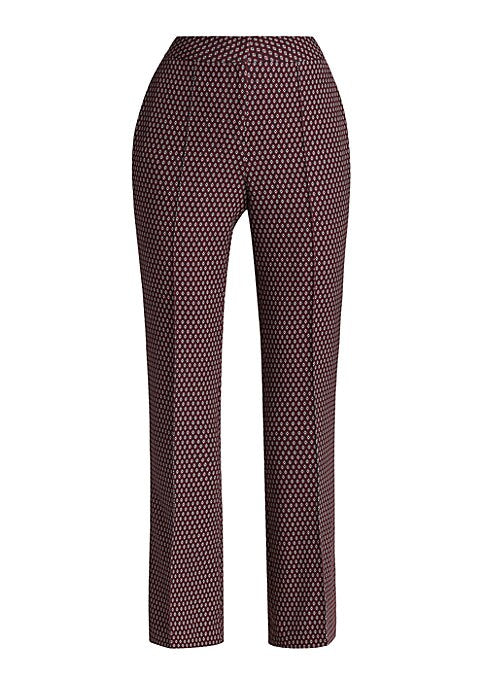 Printed Straight-Leg Trousers