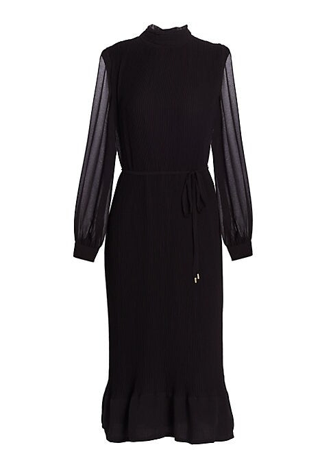 Chic Pleat Midi Dress