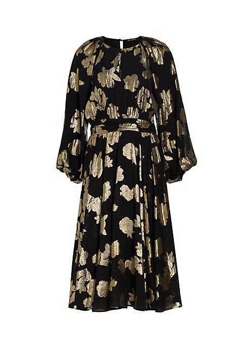 Floral Shine Midi Dress