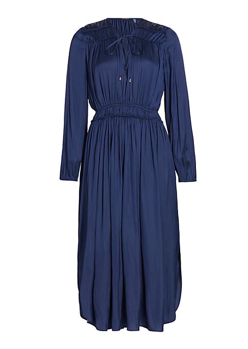 Shirred Elegance Maxi Dress