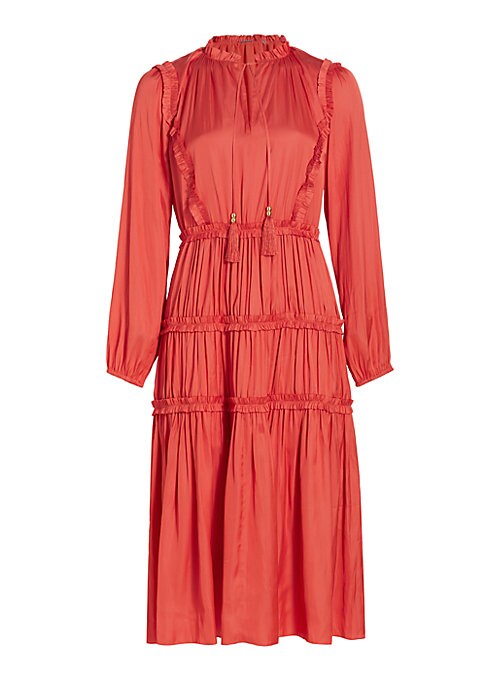 Tassel Ruffle Midi Dress