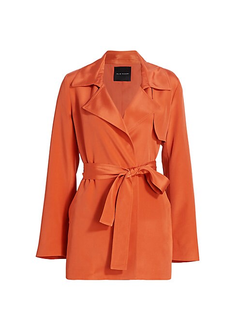 Silk Wrap Trench Jacket