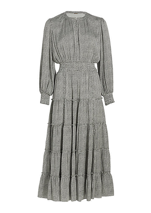 Geometric Snakeskin Maxi Dress