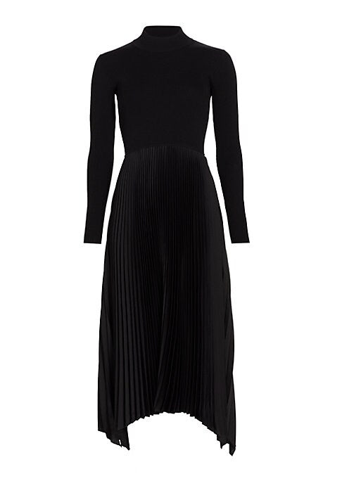 Pleated Chic Sweater Dress