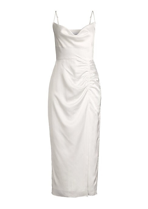 Satin Cowl Slip Dress