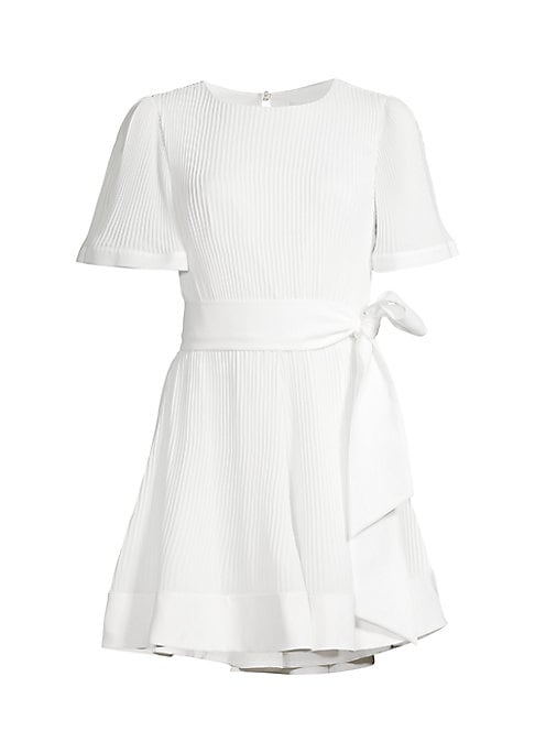 Satin Ruffle Mini Dress