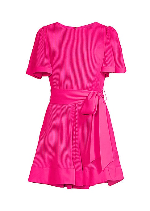 Ruffled Satin Mini Dress