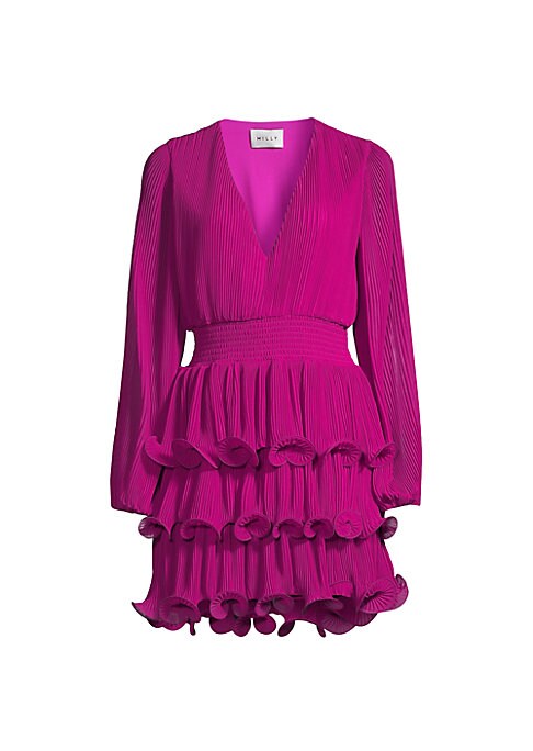 Ruffled Pleat Mini Dress