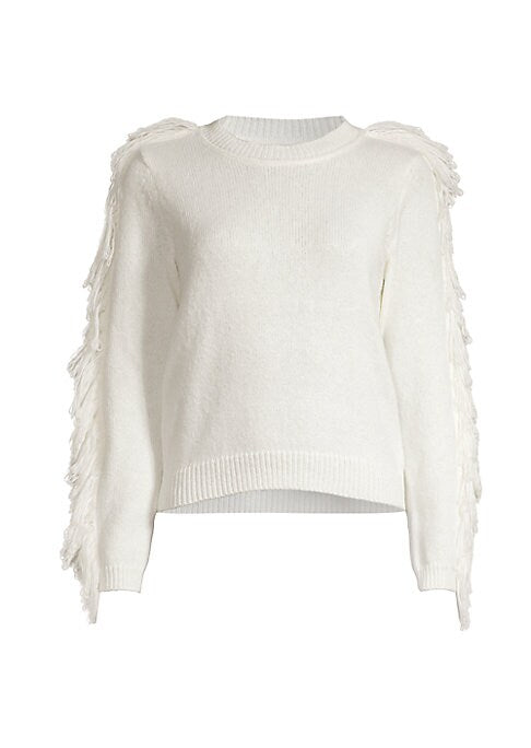 Fringe Sleeve Knit Sweater