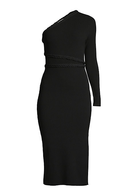 Sleek Asymmetric Midi Dress