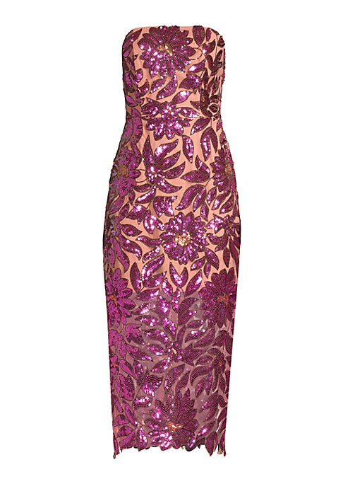 Sequin Floral Bodycon Dress