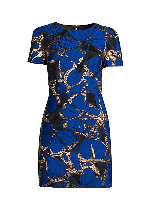Metallic Keyhole Minidress