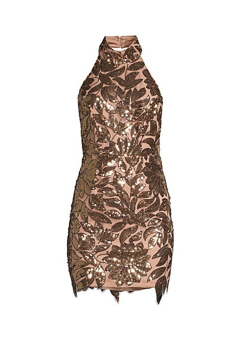Shimmering Leaf Minidress