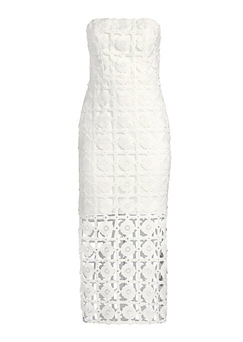 Lace Tiled Midi Gown
