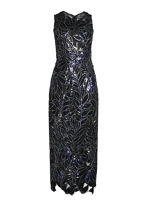 Floral Sequin Elegance Dress