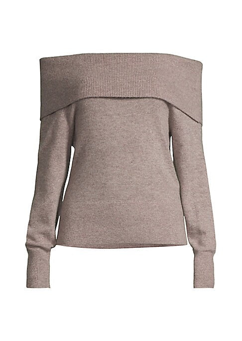 Luxe Off-Shoulder Cashmere Sweater