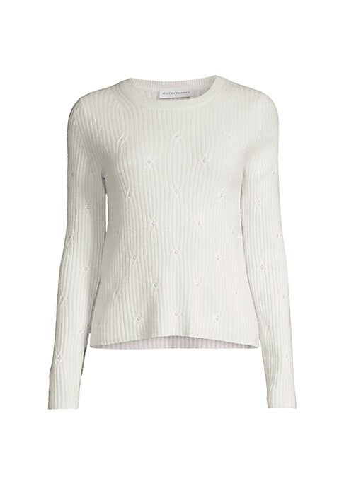 Pearl Accent Cashmere Sweater