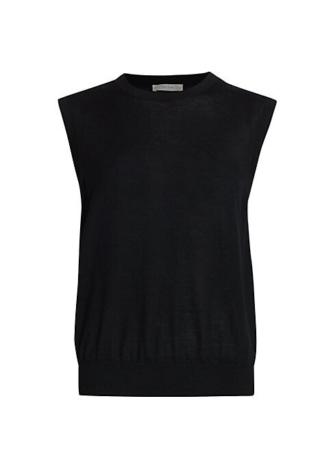 Contrast Rib Cashmere Vest