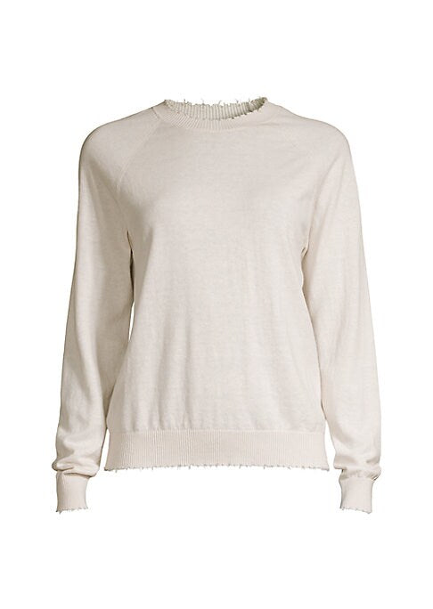 Chic Distressed Knit Sweatshirt